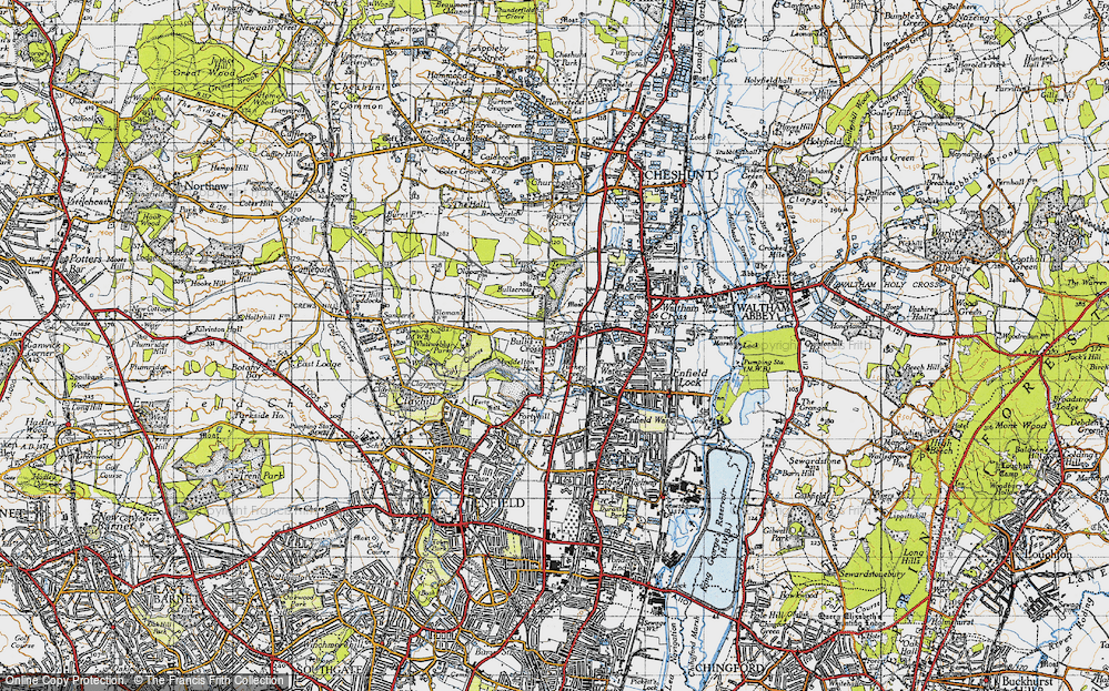 Old Map of Bulls Cross, 1946 in 1946