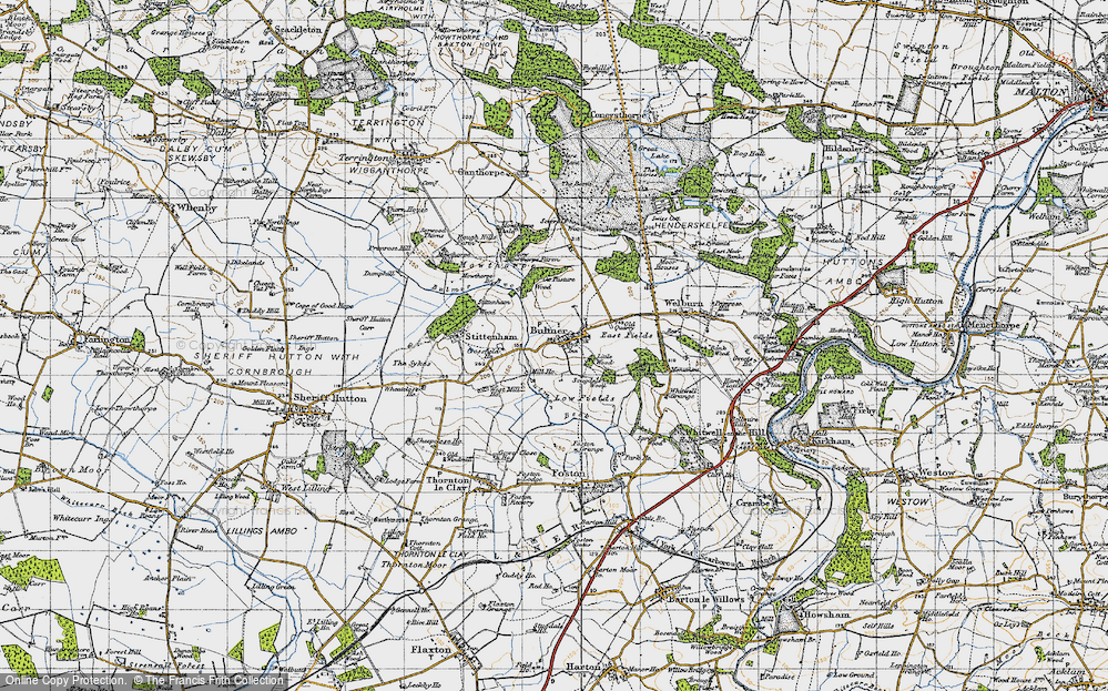 Old Map of Historic Map covering Brandrith Wood in 1947
