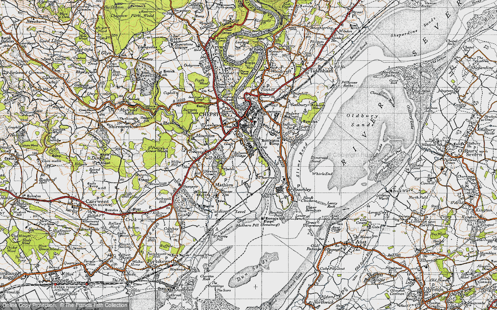 Old Map of Bulwark, 1946 in 1946