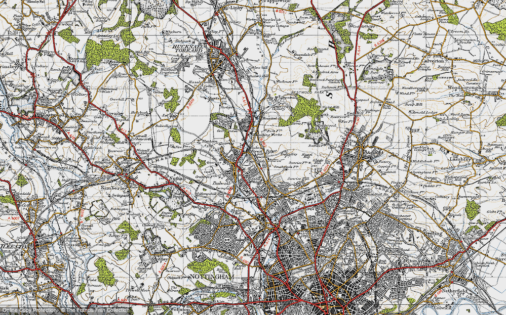 Old Map of Bulwell Forest, 1946 in 1946