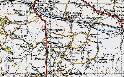 Old map of Bunbury in 1947