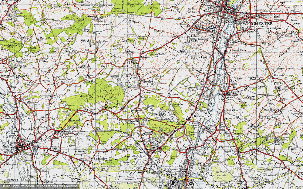 Old Map of Bunstead, 1945 in 1945
