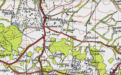 Old map of Bunstead in 1945