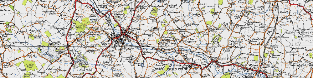 Old map of Bunting's Green in 1945