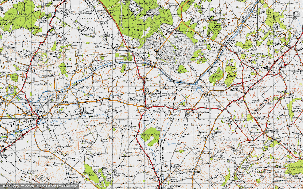 Old Map of Burbage, 1940 in 1940