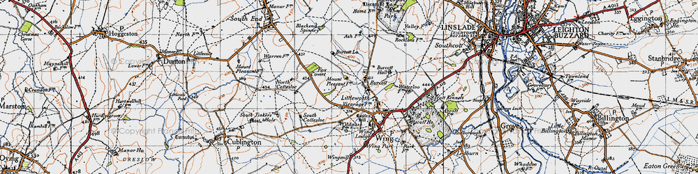 Old map of Burcott in 1946
