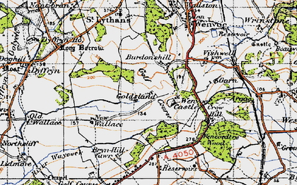 Old map of Burdonshill in 1947