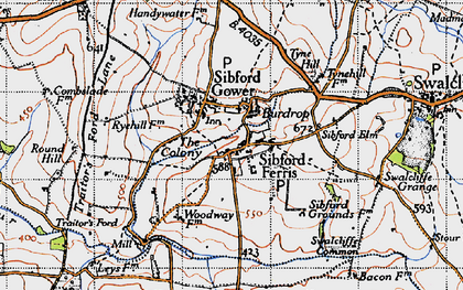 Old map of Burdrop in 1946