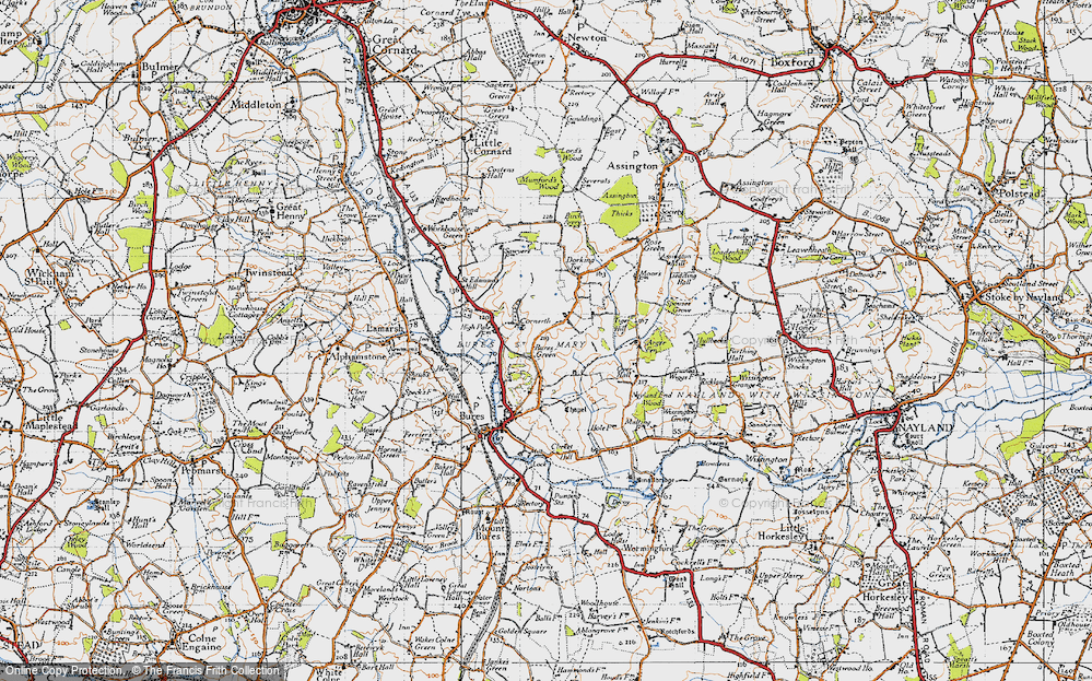Old Map of Bures Green, 1946 in 1946