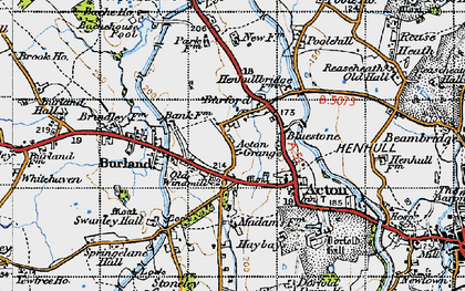 Old map of Acton Grange in 1947