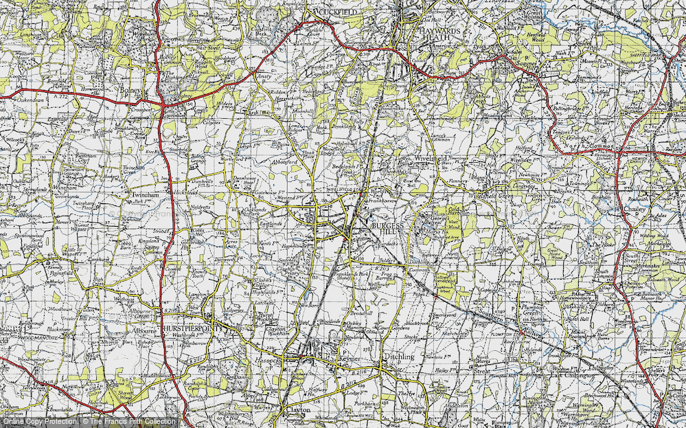 Old Map of Burgess Hill, 1940 in 1940