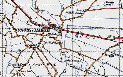 Old map of Bratoft Corner in 1946
