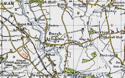 Old map of Burgh next Aylsham in 1945
