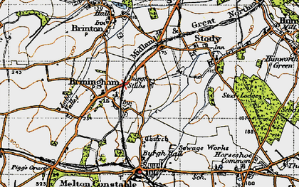 Old map of Burgh Stubbs in 1946