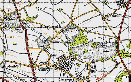 Old map of Burghwallis Grange in 1947