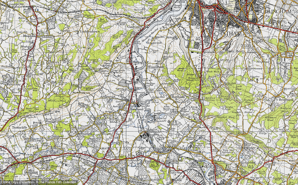 Old Map of Burham Court, 1946 in 1946