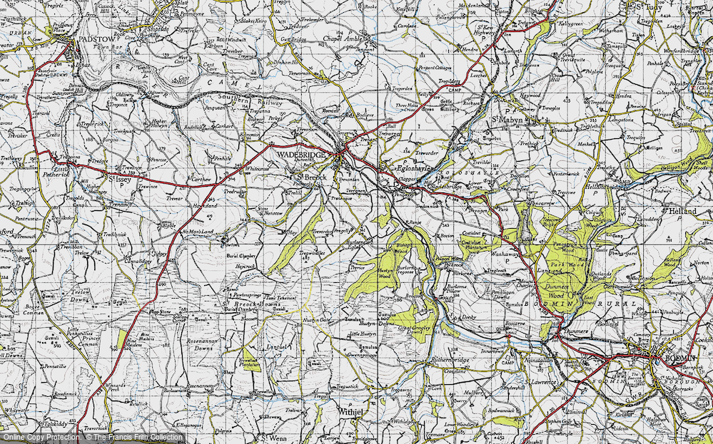 Old Map of Burlawn, 1946 in 1946