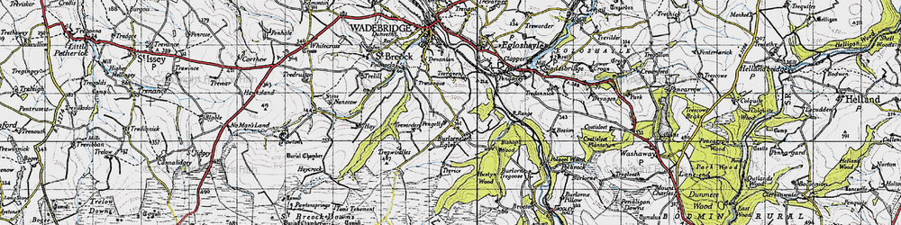Old map of Burlawn in 1946