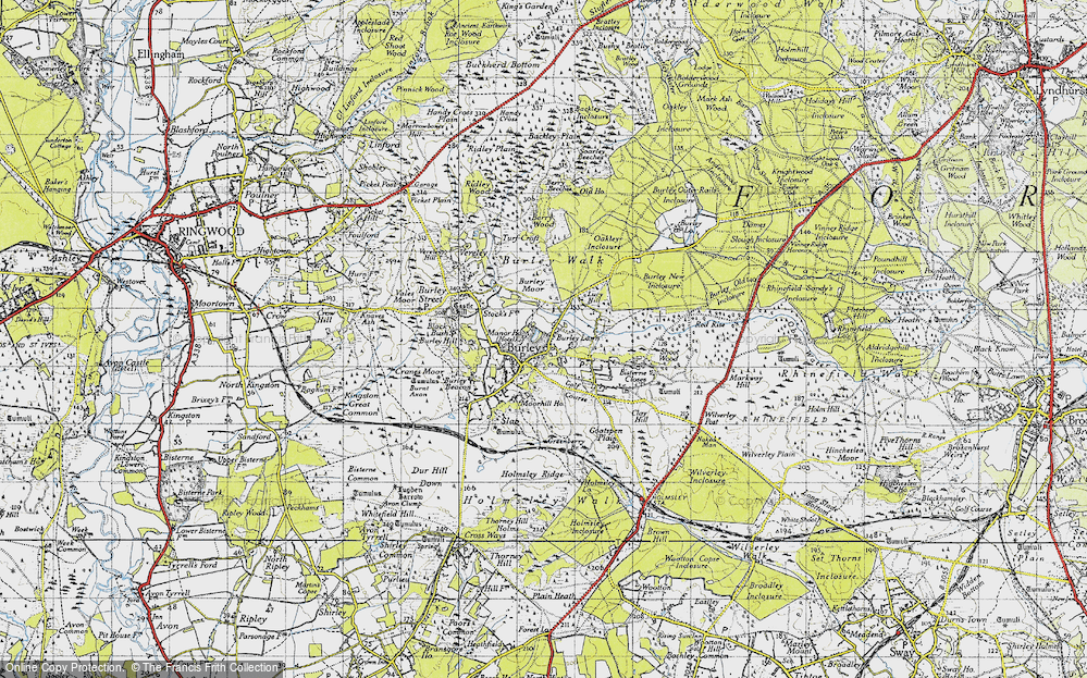 Old Map of Burley, 1940 in 1940