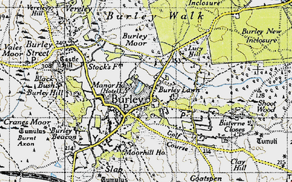 Old map of Burley in 1940