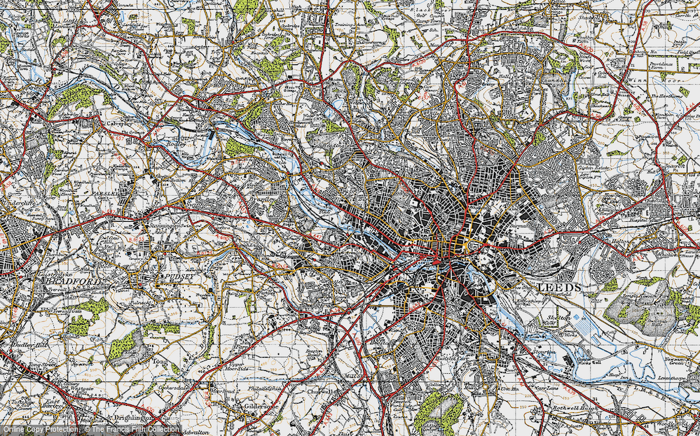 Old Map of Burley, 1947 in 1947