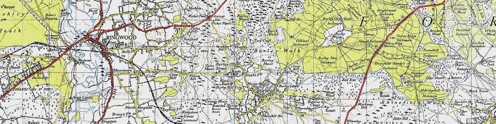 Old map of Beech Bed Inclosure in 1940