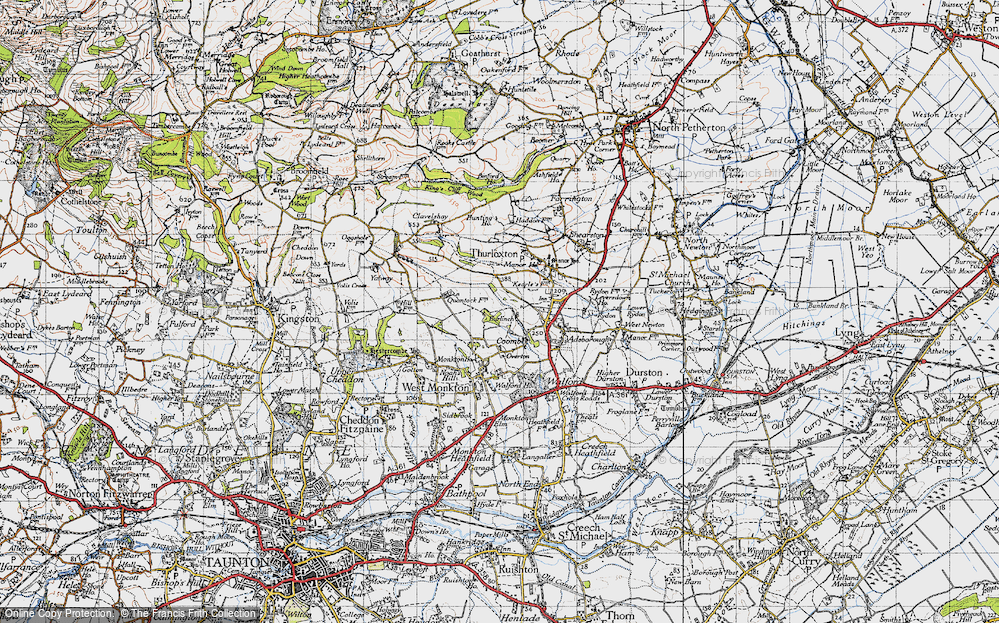 Old Map of Burlinch, 1946 in 1946