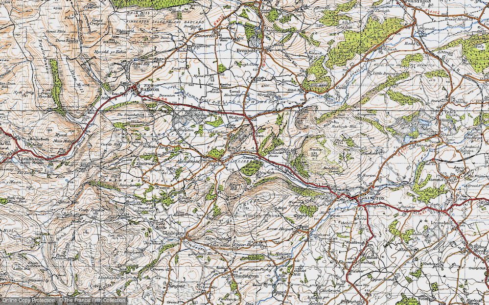 Old Map of Historic Map covering Worsell Wood in 1947