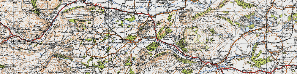 Old map of Worsell Wood in 1947