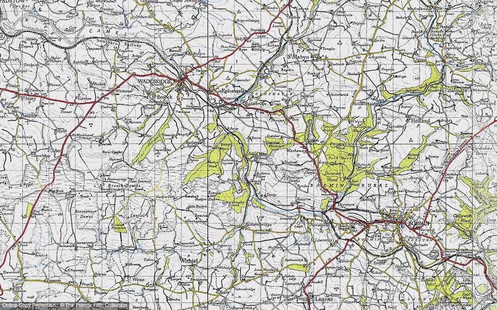 Old Map of Burlorne Tregoose, 1946 in 1946