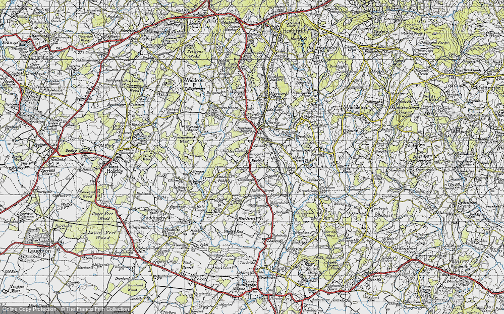 Old Map of Burlow, 1940 in 1940