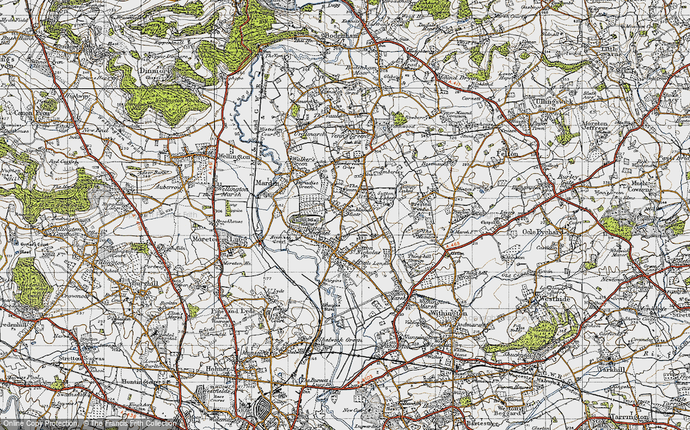 Old Map of Burmarsh, 1947 in 1947