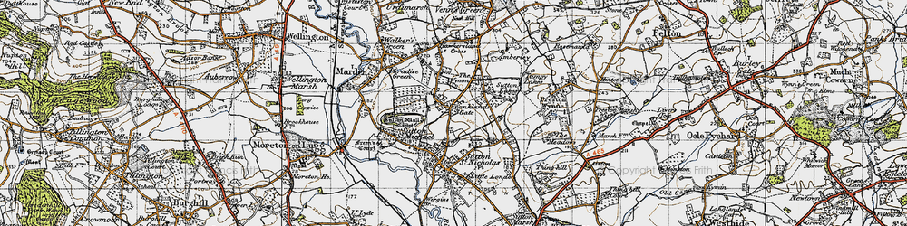 Old map of Burmarsh in 1947