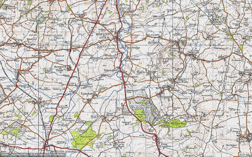 Old Map of Burmington, 1946 in 1946