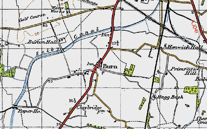 Old map of Burn in 1947