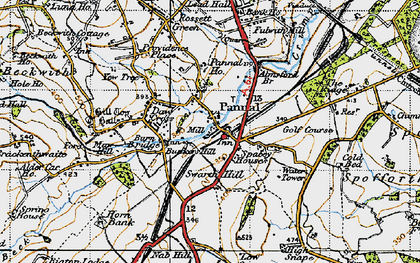 Old map of Burn Bridge in 1947