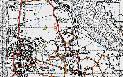Old map of Burn Naze in 1947