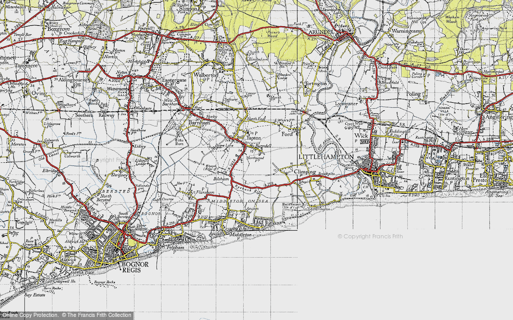 Old Map of Burndell, 1945 in 1945