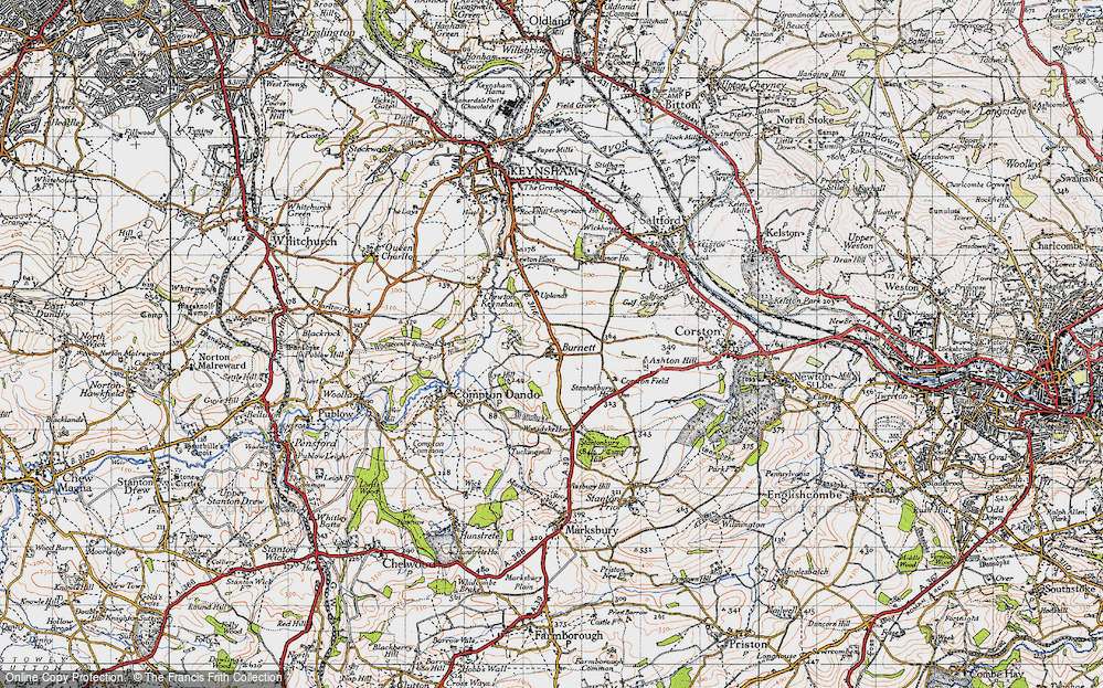 Old Map of Burnett, 1946 in 1946