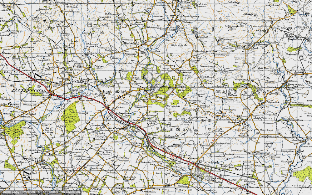 Old Map of Historic Map covering Allerbeck in 1947