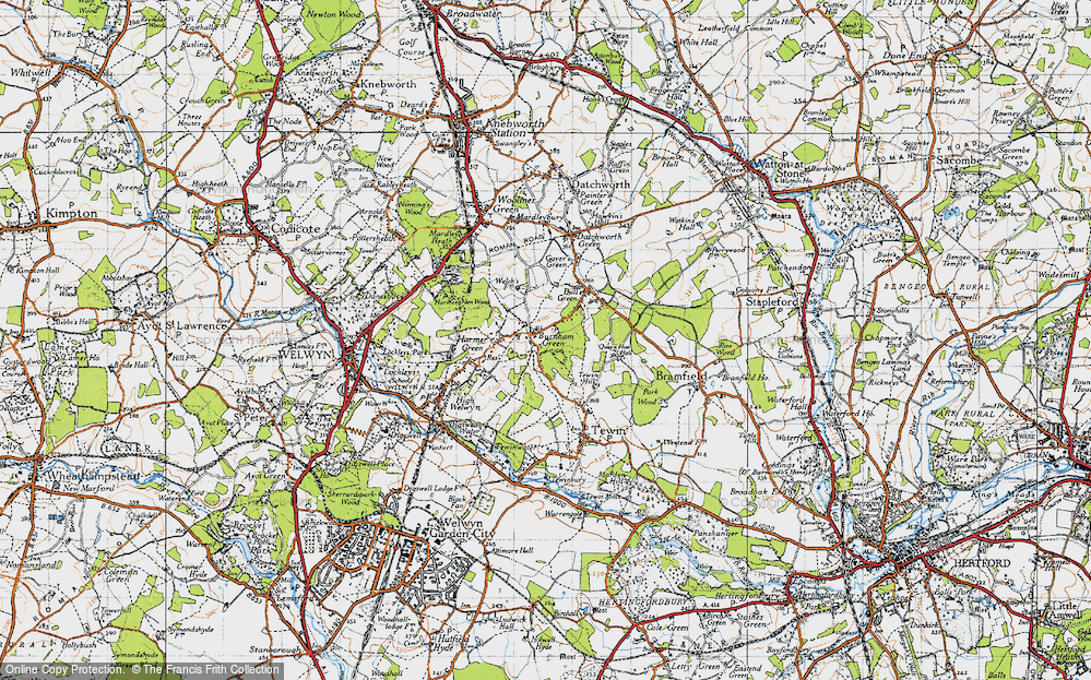 Old Map of Burnham Green, 1946 in 1946