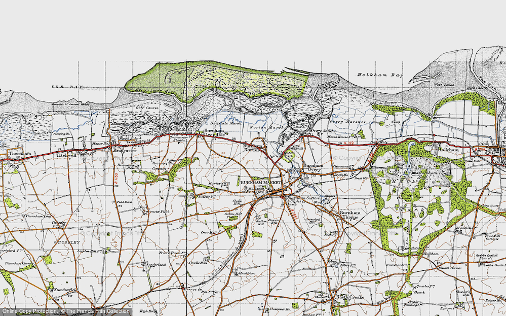 Old Map of Historic Map covering Trowland Creek in 1946