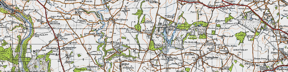 Old map of Burnhill Green in 1946