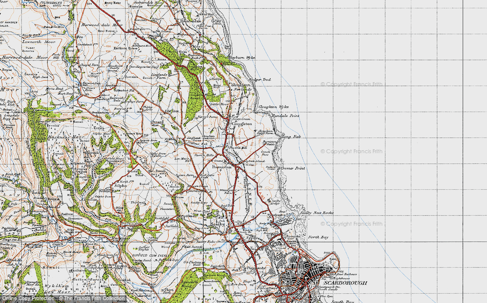 Old Map of Burniston, 1947 in 1947