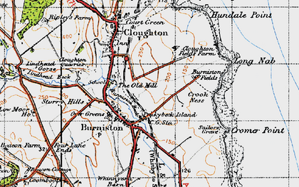 Old map of Burniston Beck in 1947