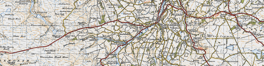 Old map of Burnlee in 1947