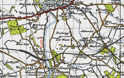 Old map of Burnrigg in 1947