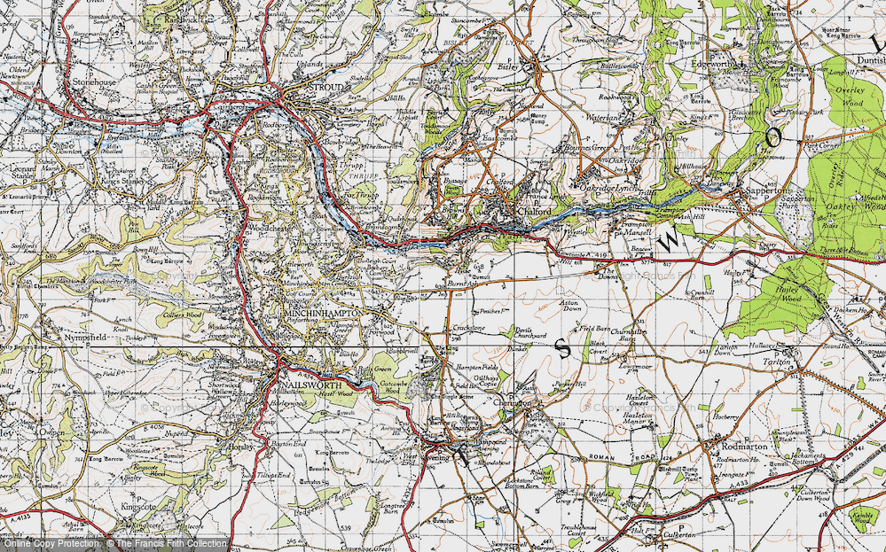 Old Map of Burnt Ash, 1946 in 1946