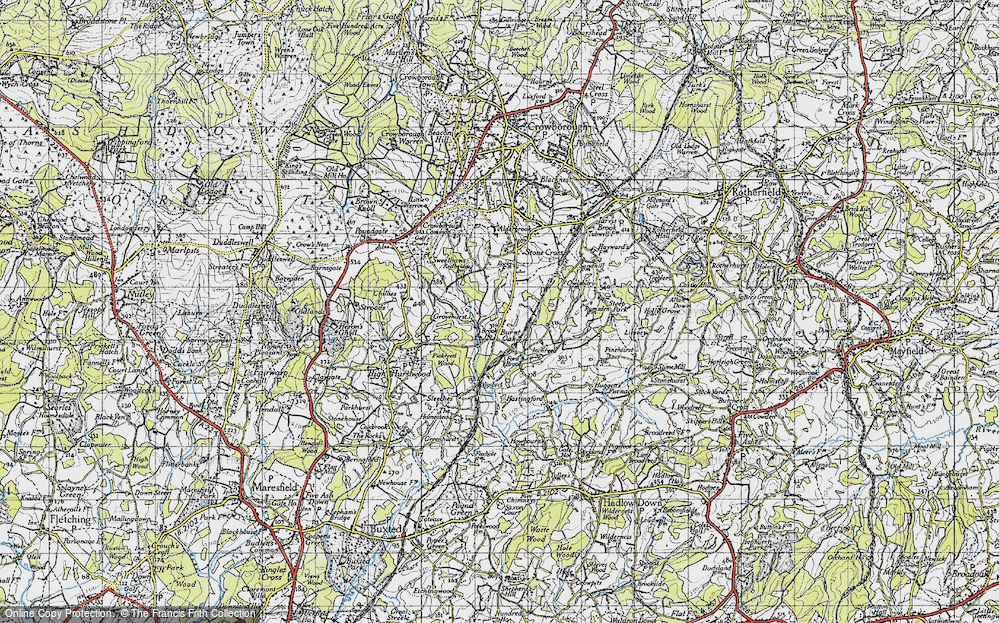 Old Map of Burnt Oak, 1940 in 1940