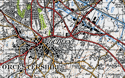Old map of Black Country Living Museum in 1946